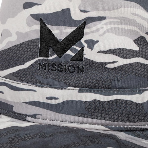 Mission 1-Size Fits Most Cooling Wide Brim Hat Matrix Camo Silver