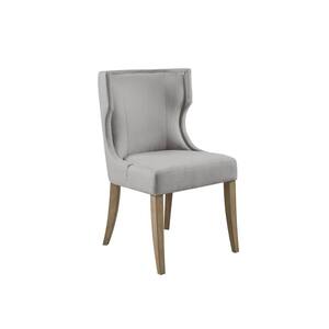 Fillmore Light Grey Upholstered Wingback Dining Chair