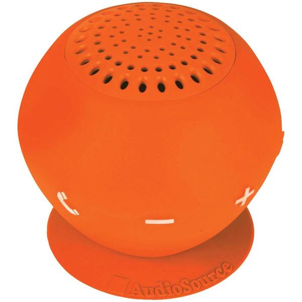 AudioSource Water-Resistant Bluetooth Speaker (Orange)