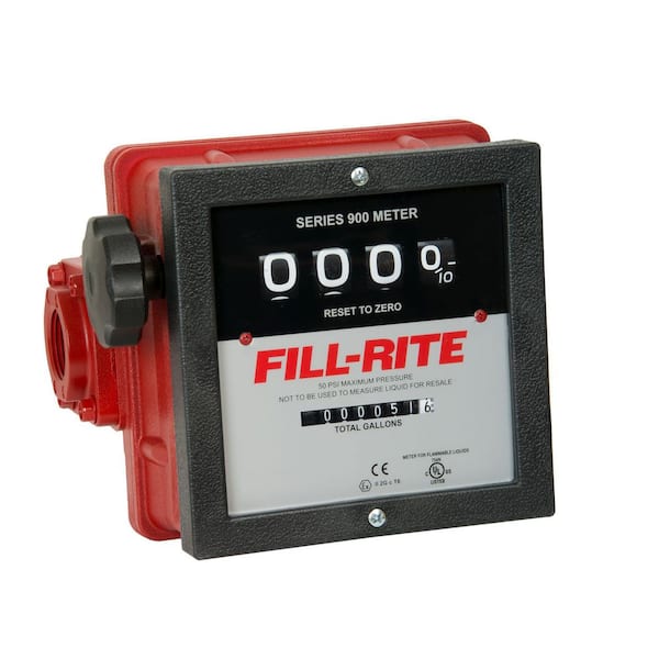 FILL-RITE 1 in. 6 GPM to 40 GPM 4 Digit Mechanical Fuel Transfer Meter