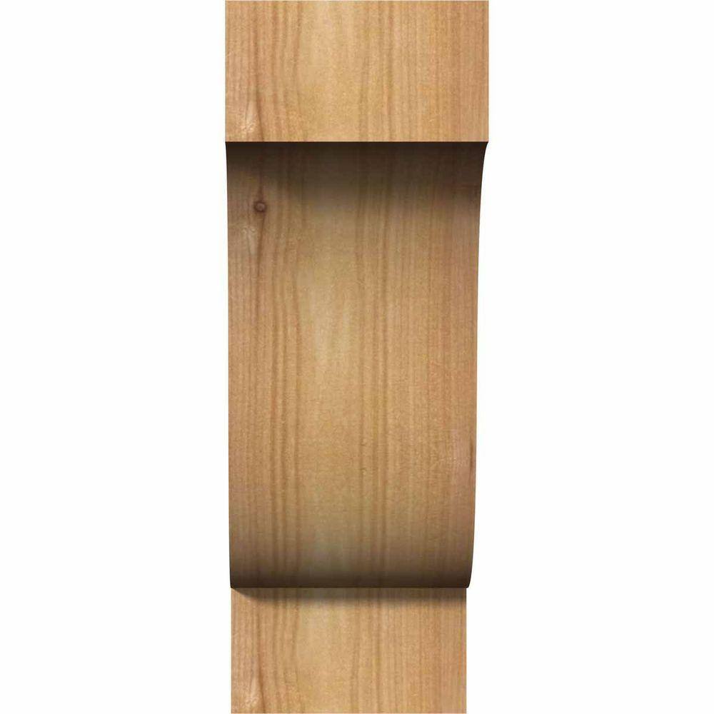 10" Unfinished Western Red Cedar Newport Corbel
