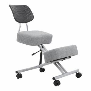 Kipler Light Gray Fabric Ergonomic Kneeling Chair