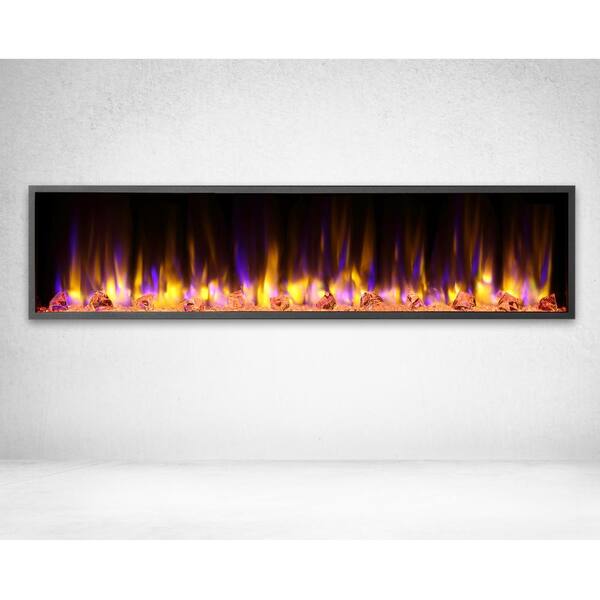 Dynasty Fireplaces 64 in. Harmony Built-in LED Electric Fireplace in Black  Trim DY-BEF64 - The Home Depot