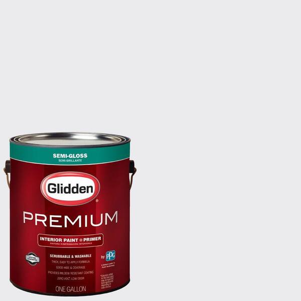 Glidden Premium 1 gal. #HDGB56U Pearl Drop Semi-Gloss Interior Paint ...