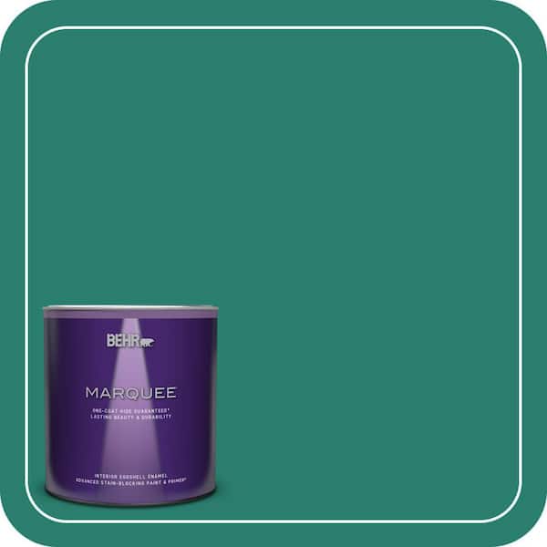 BEHR MARQUEE 1 qt. #P440-7 Mermaid Sea Eggshell Enamel Interior Paint & Primer