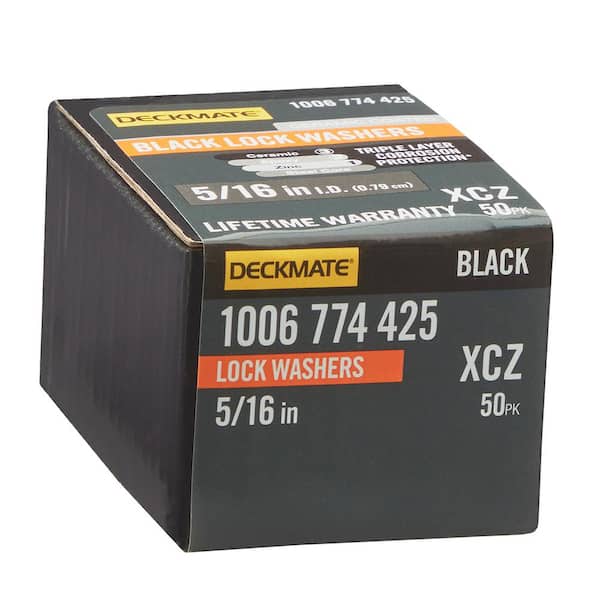 5/16 in. Black Deck Bolt Exterior Split Lock Washer (50-Pack)