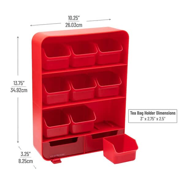 Mind Reader Clear Acrylic Tea Bag Storage and Organizer 6-Compartment Tea  Bag Holder with Lid, Round Pantry Organizer for Kitchen TEACIR6-CLR - The  Home Depot