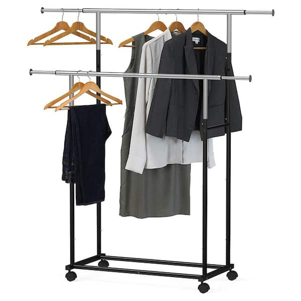 Simple Houseware Heavy Duty Clothing Garment Rack, Black, Women's