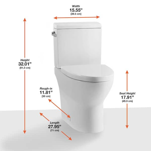 Glacier Bay Toilette 2 pièces 6,0 LPF cuvette standard ronde