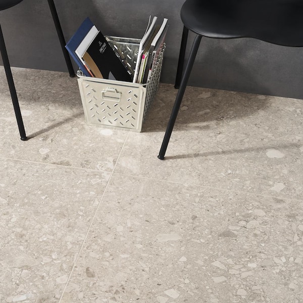 Ivy Hill Tile Luxe Terrazzo Gray 23.54 in. x 23.54 in. Matte