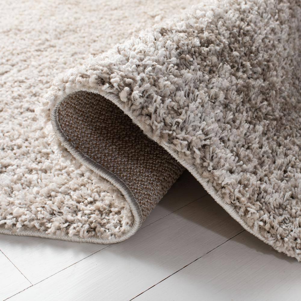Linen 4' x 6' Solid Shag Area Rug