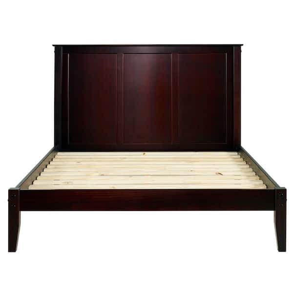 Camaflexi Shaker Style Cappuccino, Full Size, Panel Headboard, Platform Bed