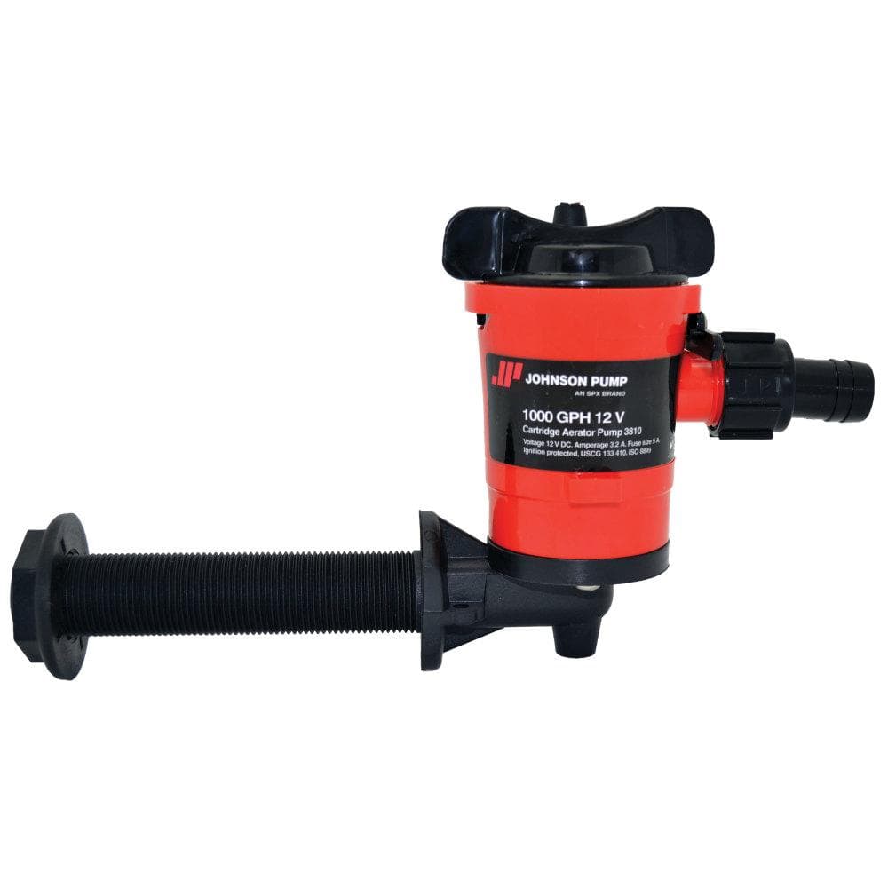 12V Johnson Pump Cartridge Aerator 500 GPH 90° Intake 