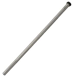 1/2 in. O.D. x 15 in. Corrugated Riser Supply Line for Faucet and Toilet, Polished Nickel