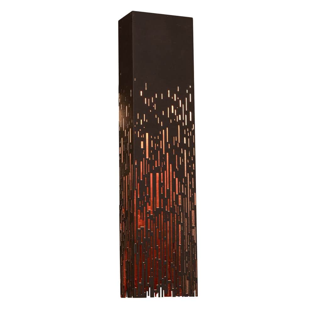 Embers 19" Black Steel LED Wall Sconce