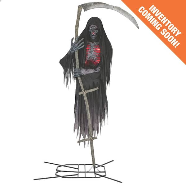 12 ft. Grave & Bones Giant-Sized Color Changing Animated LED Levitating Reaper