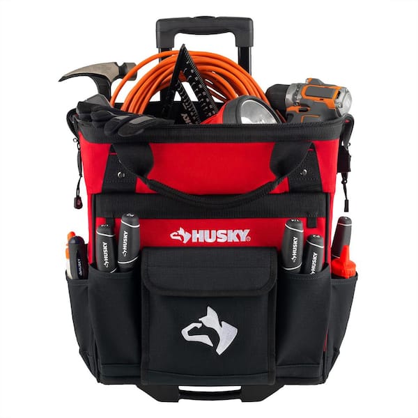 Husky - 14 in. 13 Pocket Rolling Tool Bag