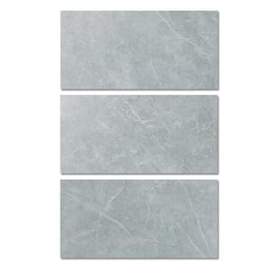 6 MIL x 12 in. W x 24 in. L Peel and Stick Flooring Tile, Water Resistant Vinyl Tile Flooring, Gray (60 sq. ft./box)