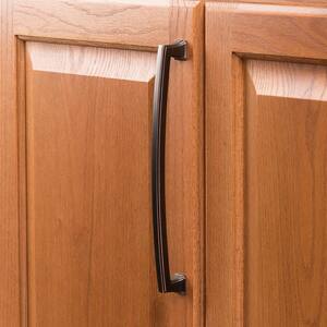 Bridges Collection 8-13/16 in. (224 mm) Center-to-Center Oil-Rubbed Bronze Highlighted Cabinet Door and Drawer Pull