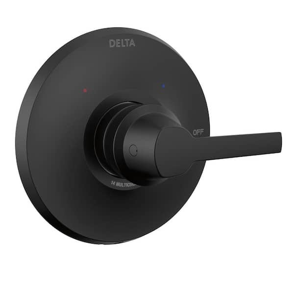 Delta Galeon 1-Handle Wall-Mount Valve Trim Kit in Matte Black (Valve Not Included)