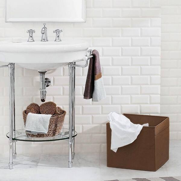 Jeffrey Court Royal Cream 3 in. x 6 in. Subway Glossy Beveled