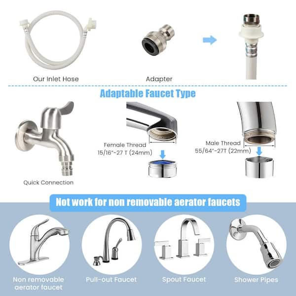 White Full-Automatic Laundry Washing Machine