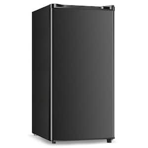 16 in. 3.1 cu.ft. Mini Refrigerator in Black with Freezer, 5 Settings Temperature Adjustable