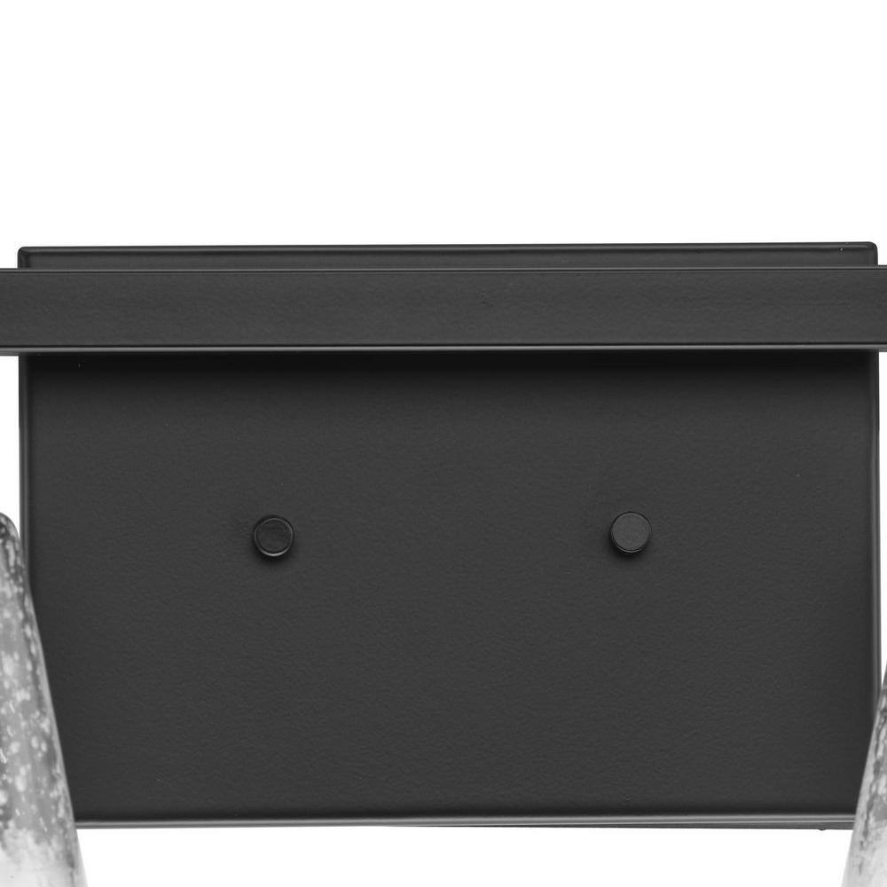 Martenne 32" Matte Black and Seeded Glass 4-Light Vanity Fixture