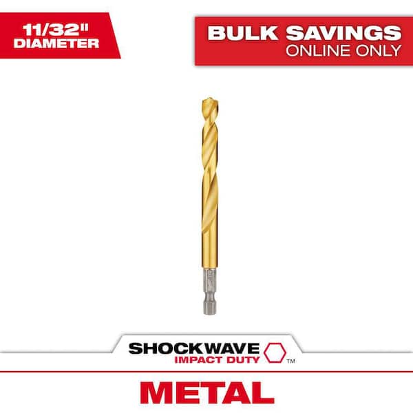 Milwaukee SHOCKWAVE 11/32 in. Titanium Twist Drill Bit