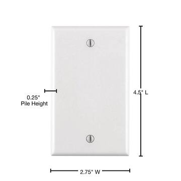1-Gang Blank Wall Plate, White