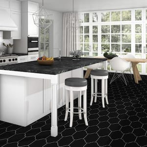 Textile Basic Provenzal Black 6-1/4 in. x 12-3/4 in. Porcelain Floor and Wall Tile (8.8 sq. ft./Case)