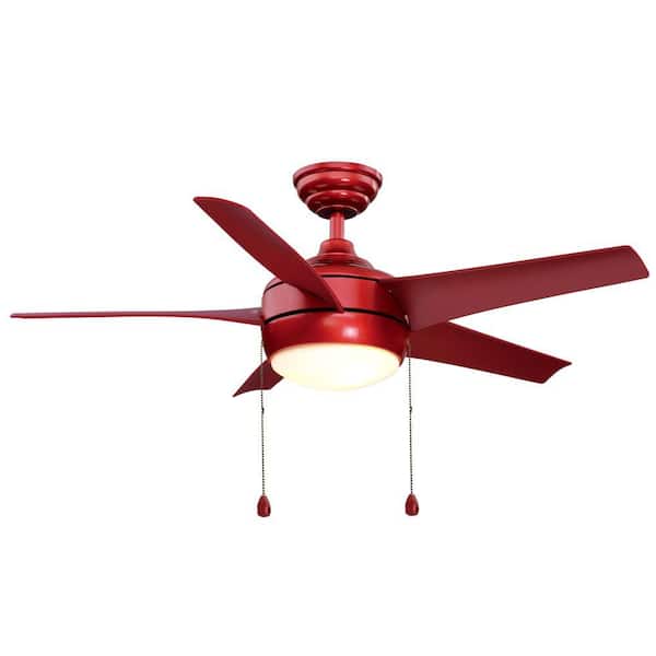 Home Decorators Collection Windward 44 in. Indoor Red Ceiling Fan with Light Kit