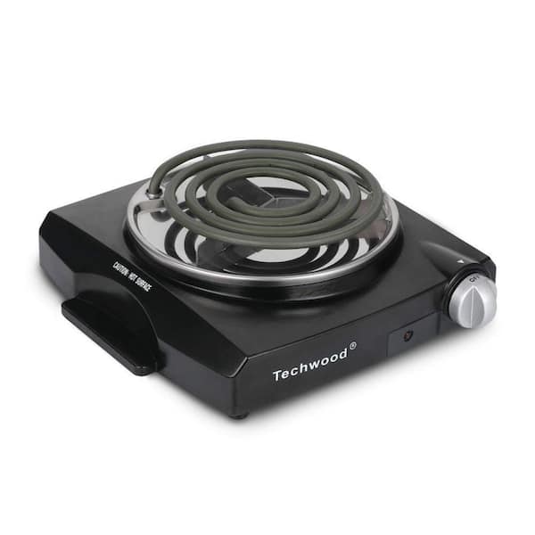 Elexnux Portable Single Burner 7.6 in. Black Electric Stove 1500-Watt Hot  Plate with Anti-scald handles FYDQESXY3103B - The Home Depot