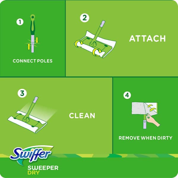 Swiffer Sweeper Multi-Surface Unscented Dry Cloth Refills for Duster Floor  Mop (52-Count, Case of 3) 078557164896 - The Home Depot