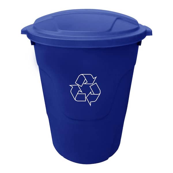 Otto Environmental Systems 32 Gal. Blue Recycling Container with Lid