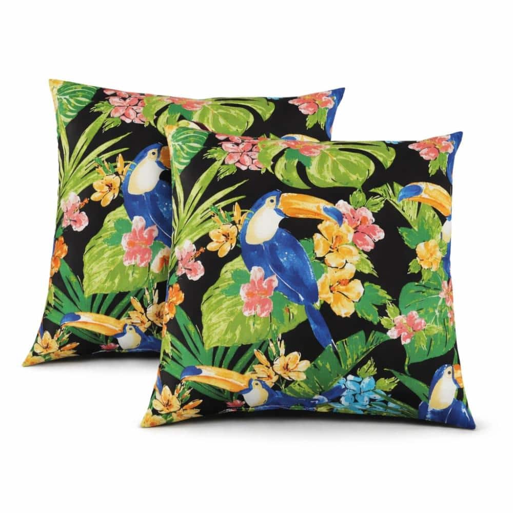 18x18 in  Blue 2 Pack Outdoor Throw Pillows for Garden price history on PriceWatchPro