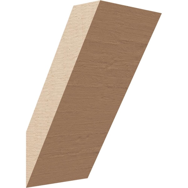 Ekena Millwork 5 in. x 10 in. x 6 in. Traditional Rough Cedar Woodgrain Timberthane Polyurethane Knee Brace, Primed