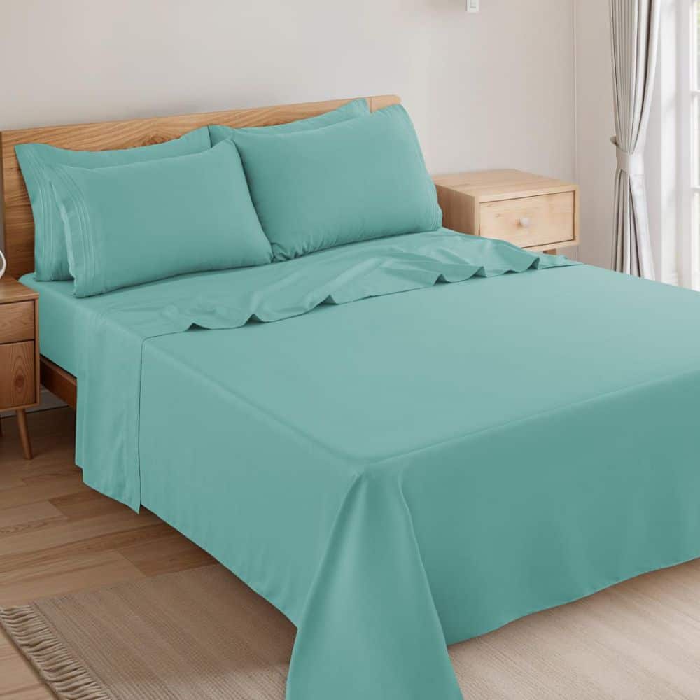 6-Piece Lavender Solid Color Microfiber Queen Deep Pocket Sheet Set price history on PriceWatchPro