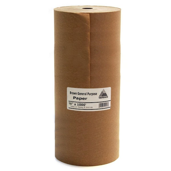 TRIMACO Easy Mask 18 IN. X 1000 FT. Brown General Purpose Masking Paper  12102 - The Home Depot