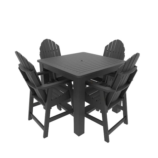Unbranded Muskoka 5-Pieces Square Recycled Plastic Outdoor Counter Bistro Dining Set