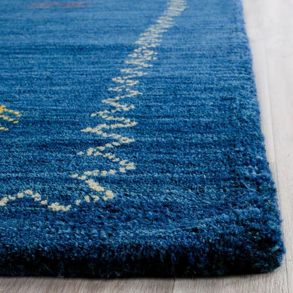 Himalaya Blue 8 ft. x 10 ft. Border Area Rug