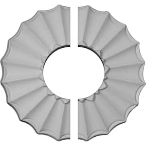 9 in. x 3-1/2 in. x 1-3/8 in. Shakuras Urethane Ceiling Medallion, 2-Piece (Fits Canopies up to 3-1/2 in.)