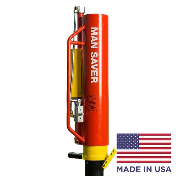 MAN SAVER Orange Steel Air Powered Fence Post Driver, 3-1/2 in. Max OD, Pneumatic Fence Tool