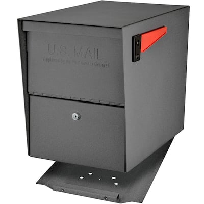 Package Master Locking Post-Mount Mailbox with High Security Reinforced Patented Locking System, Granite