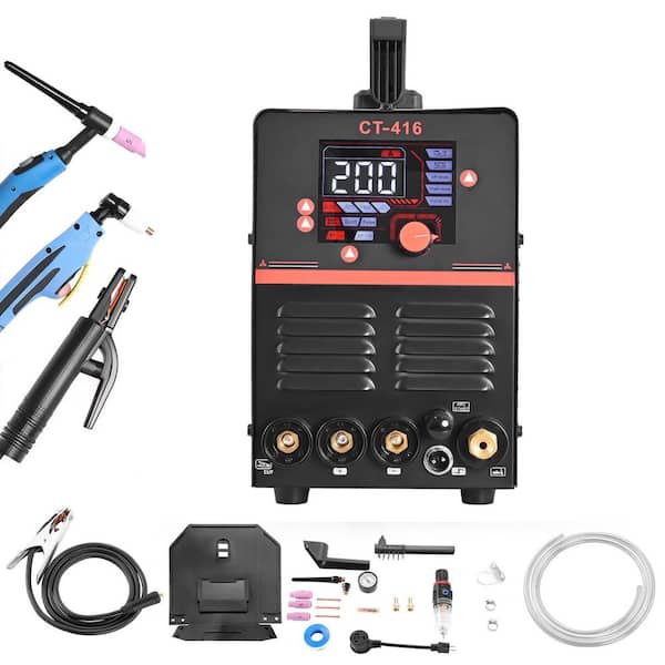 3-in-1 Plasma Cutter Welder Combo, 110V Voltage with 2T/4T/PA/PT Function, CUT/TIG/MMA, Plasma Cutter 50A Electric (AC)