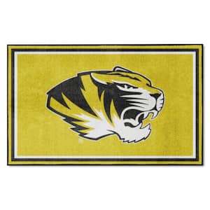 Missouri Tigers Yellow 4 ft. x 6 ft. Plush Area Rug