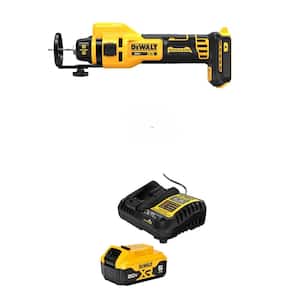 20V XR Lithium-Ion Cordless Rotary Drywall Cut-Out Tool with 20V MAX XR 5.0 Ah Battery Pack and Charger