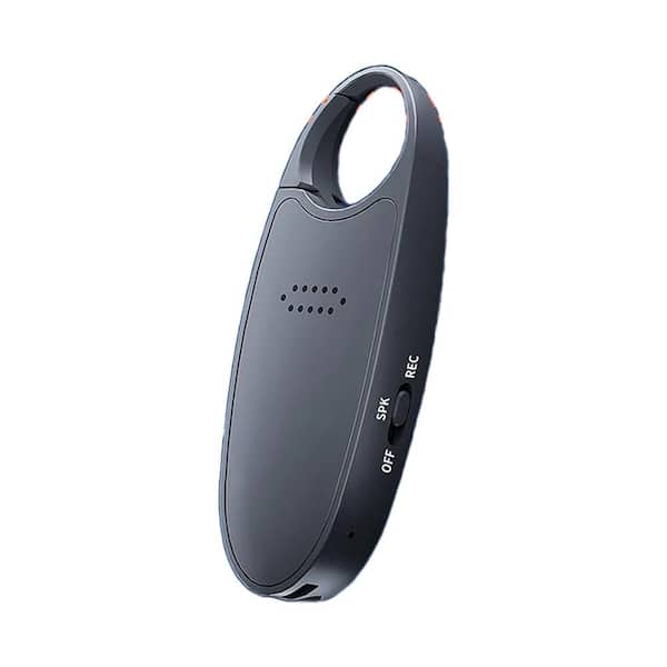 phyfalip Portable Magnetic Digital Voice Recorder with AI Triple Noise Reduction and Voice-Activated Recording in Black