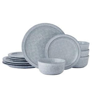 Pfaltzgraff Mystic 12-Piece Blue Stoneware Dinnerware Set, Service