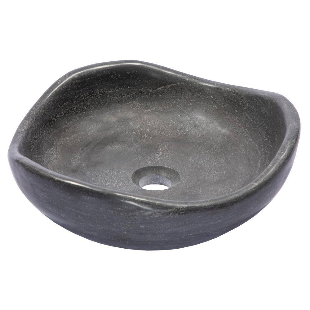 Eden 16'' Black Stone Freeform Vessel Sink